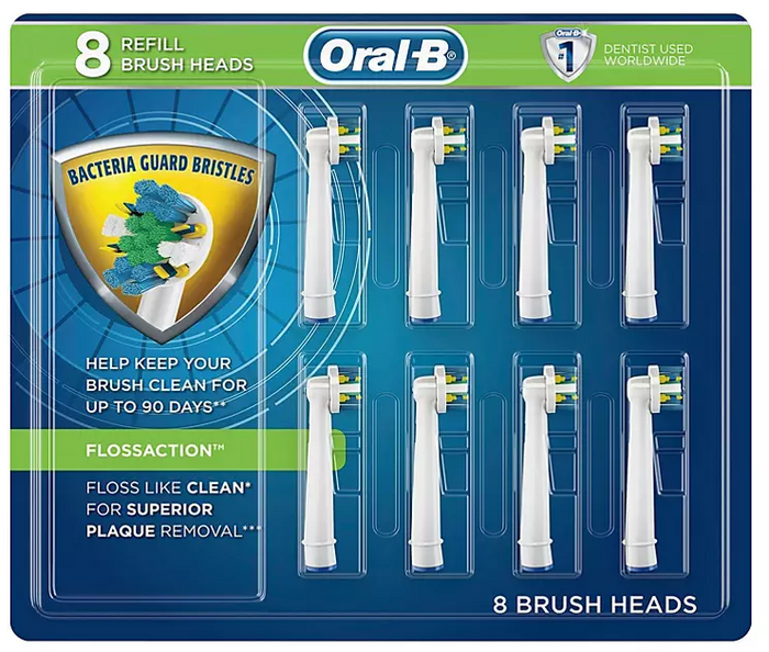 Oral-B Replacement Brush Heads, Floss Action (8 ct.)