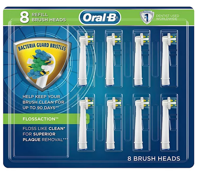Oral-B Replacement Brush Heads, Floss Action (8 ct.)