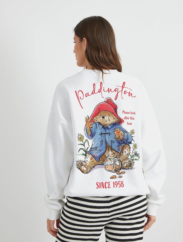 Paddington Poster Sweatshirt in Ecru Hoodies & Sweatshirts Skinnydip London