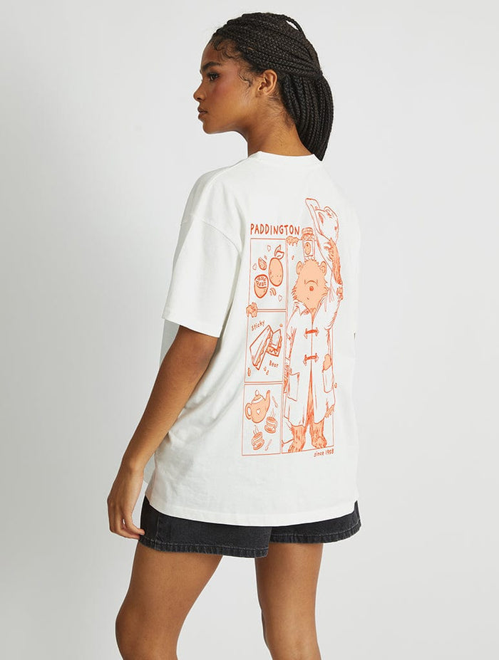 Paddington x Skinnydip Marmalade Poster T-Shirt In White Tops & T-Shirts Skinnydip London