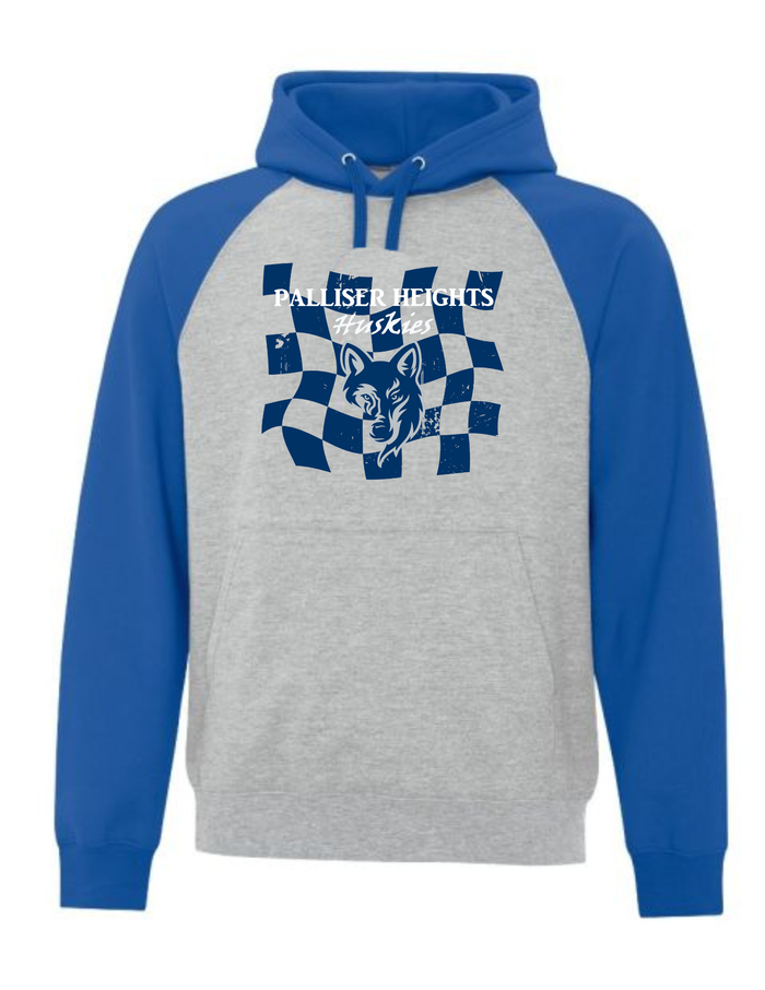 Youth small / Hoodie / Grey/Royal Blue