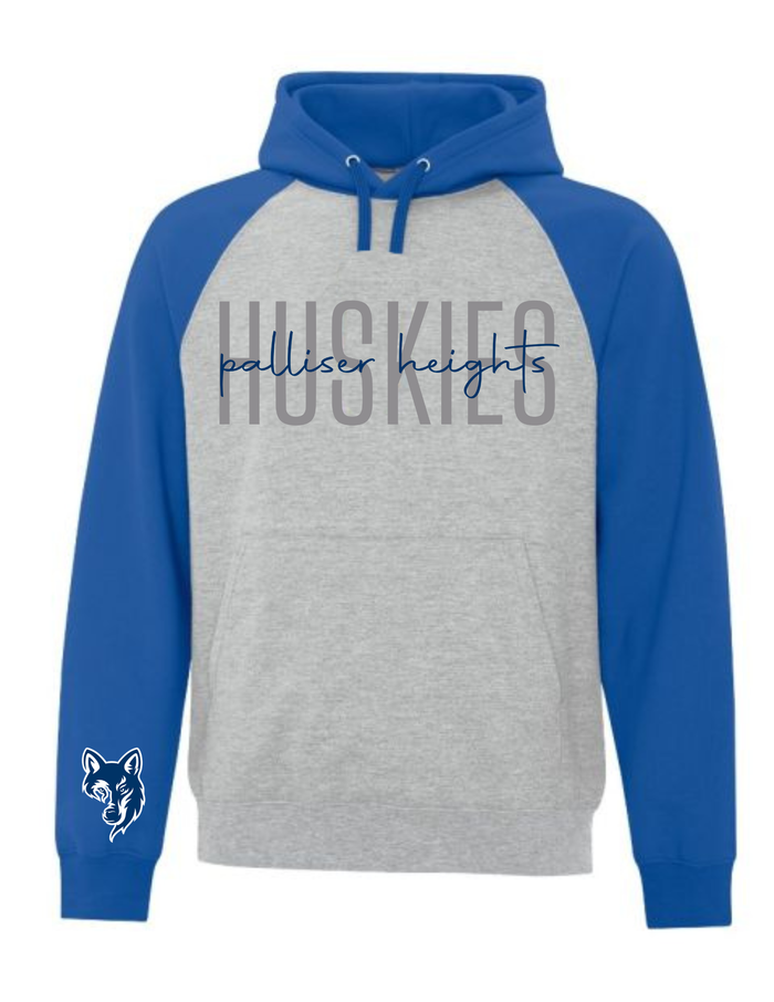 Youth small / Hoodie / Grey/Royal Blue