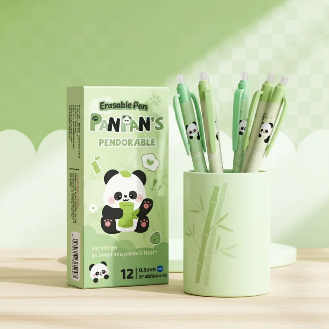 Panda Magic Erasable Pen Set (12 pcs)