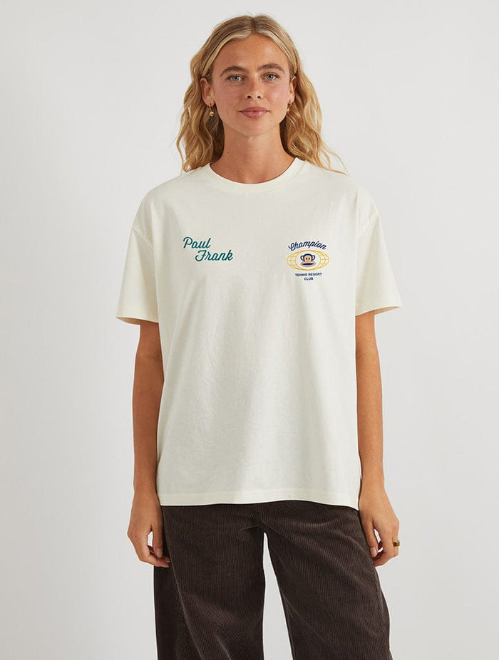 Paul Frank x Skinnydip Game Set Match T-Shirt In White Tops & T-Shirts Skinnydip London
