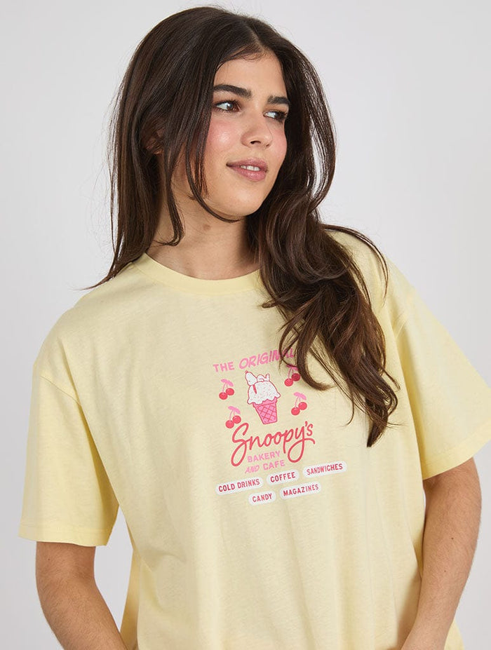 Peanuts x Skinnydip Snoopy Cafe Poster T-Shirt Tops & T-Shirts Skinnydip London