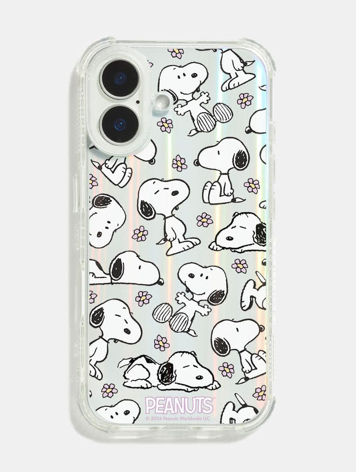 Peanuts x Skinnydip Snoopy Lilac Daisy Holo Shock iPhone Case Phone Cases Skinnydip London
