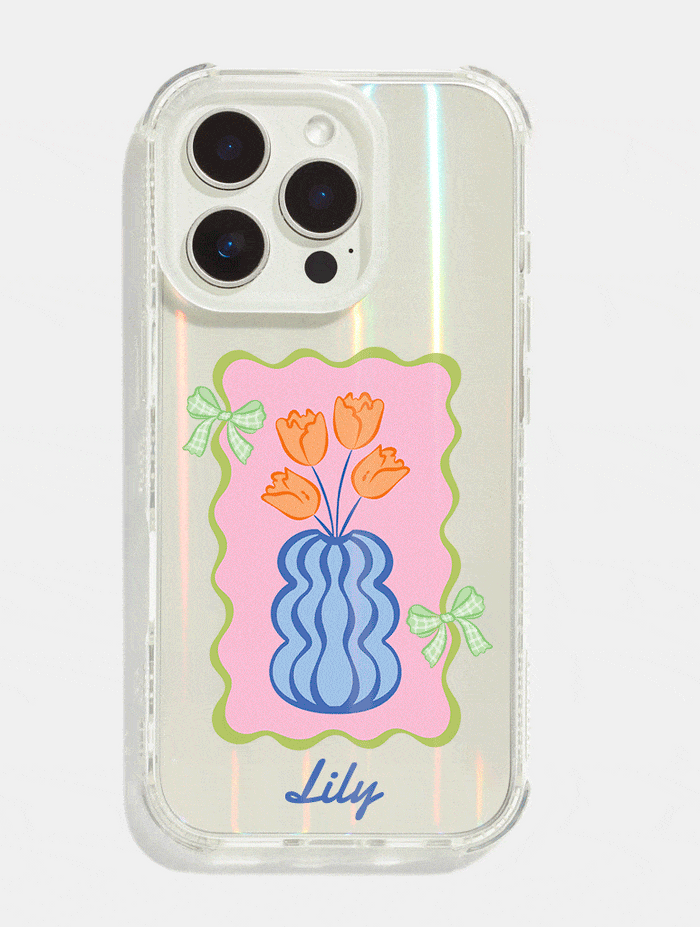 Personalised Holo Shock iPhone Case With Clear Camera Hole Phone Cases Skinnydip London