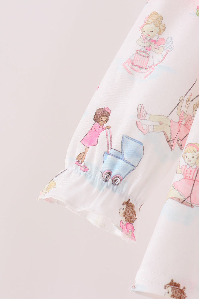 Pink all day adventure ruffle bloomer set