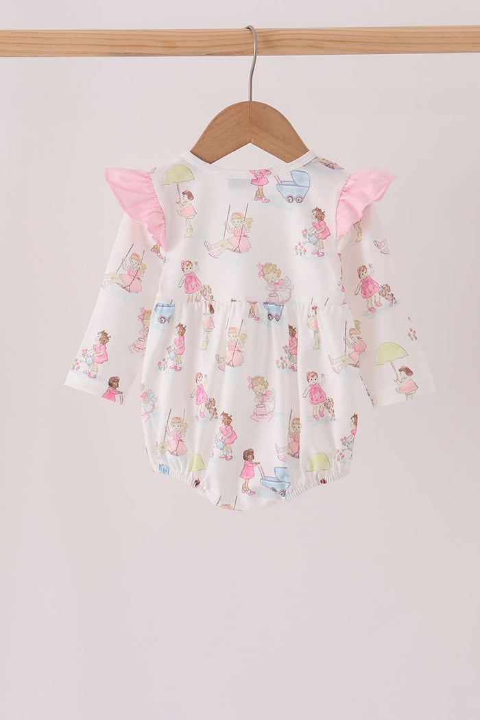 Pink all day adventure ruffle bubble