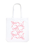 Pink Bow Tote Bag Printed Tote Bags Custard London