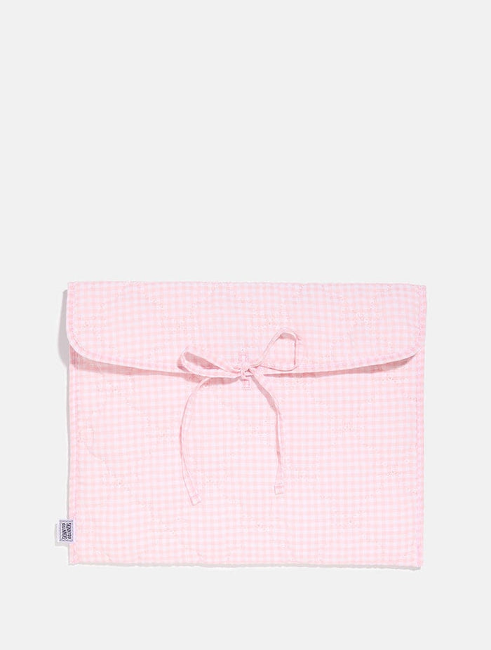 Pink Gingham Bow Laptop Sleeve Laptop Cases Skinnydip London