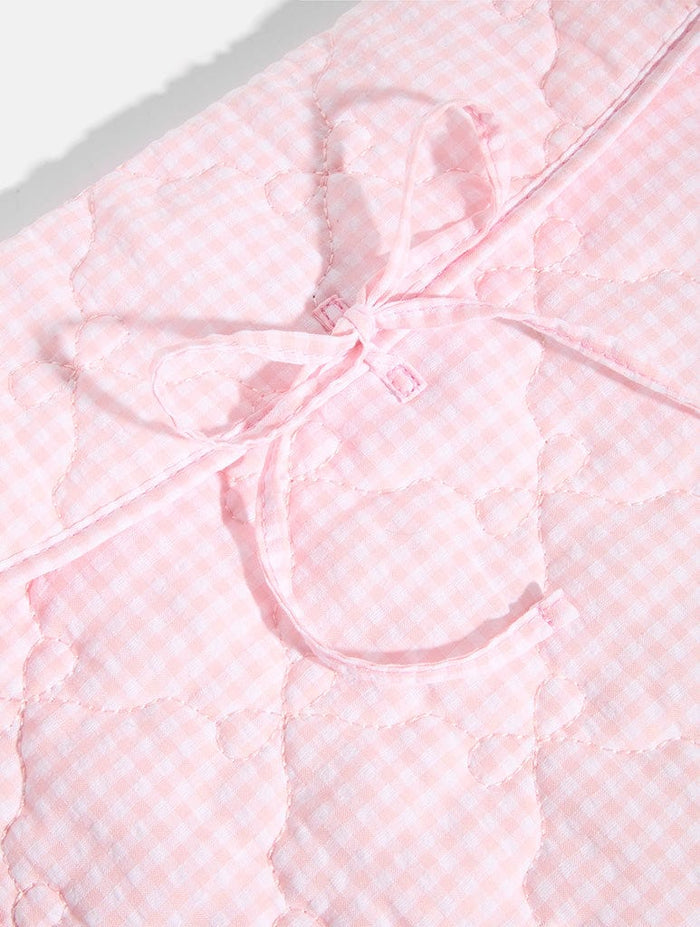Pink Gingham Bow Laptop Sleeve Laptop Cases Skinnydip London