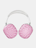 Pink Warped Check AirPods Max Case in Matte AirPods Cases Skinnydip London