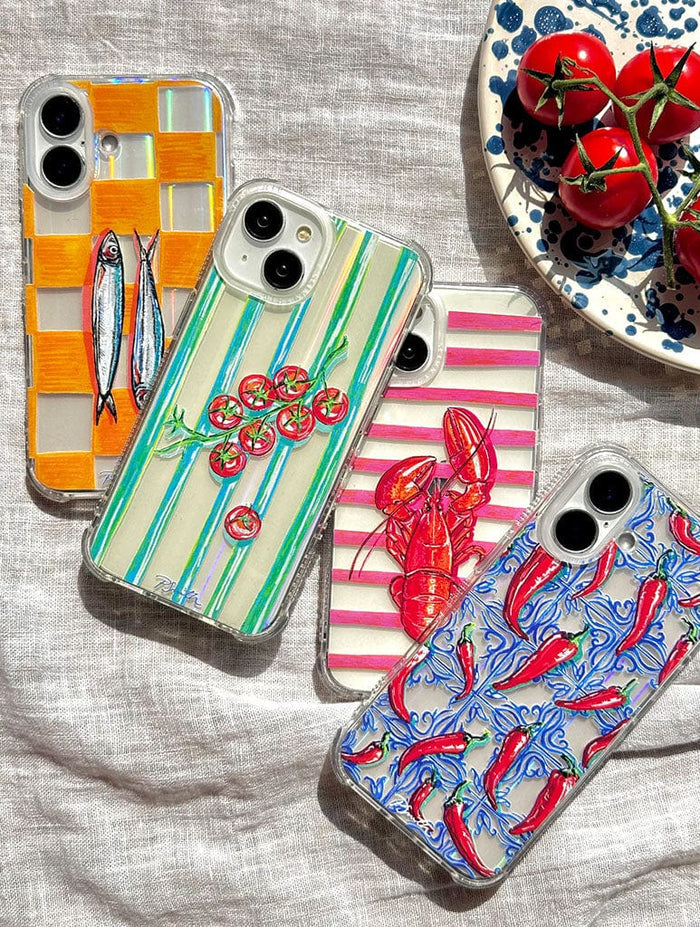 Pippa Smith Studio x Skinnydip Chillies On Tiles Shock iPhone Case Phone Cases Skinnydip London