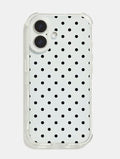 Polka Dot Black Shock iPhone Case Phone Cases Skinnydip London
