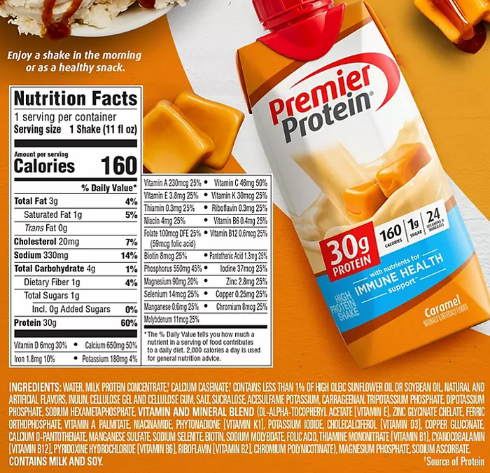 Premier Protein 30g. High Protein Shake, Caramel (11 fl. oz., 15 pk.) - Eshop House LLC