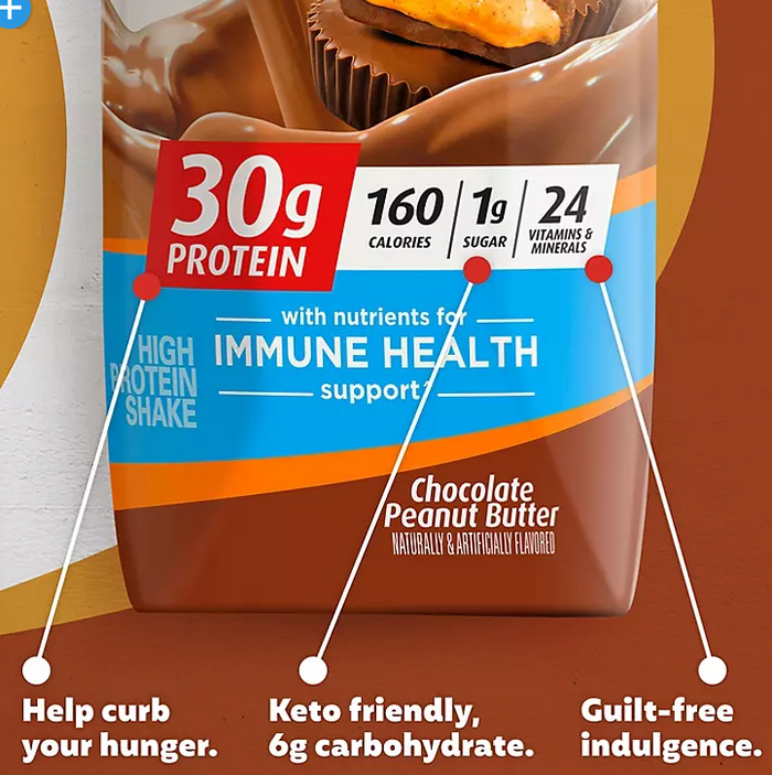 Premier Protein 30g. High Protein Shake, Chocolate Peanut Butter (11 fl. oz., 15 pk.) - Eshop House LLC