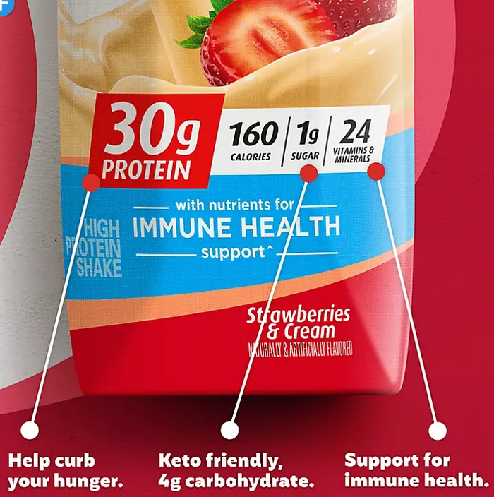 Premier Protein 30g. High Protein Shake, Strawberries & Cream (11 fl. oz., 15 pk.) - Eshop House LLC