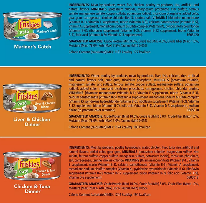Purina Friskies Pate Wet Cat Food, Variety Pack (5.5 oz., 60 ct.) - Eshop House LLC
