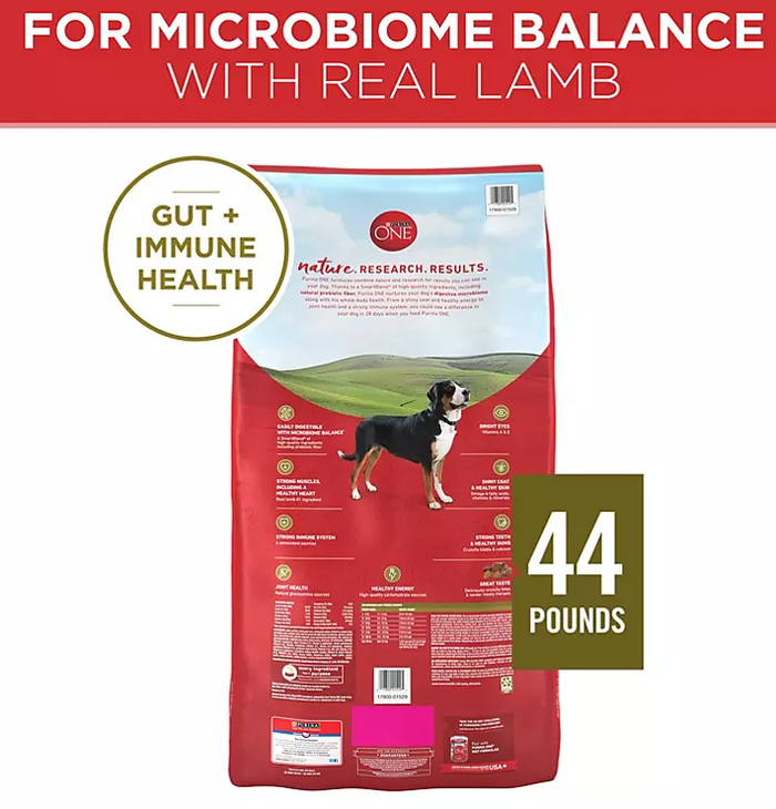 Purina ONE SmartBlend Adult Dry Dog Food, Natural Lamb and Rice Formula (44 lbs.) - Eshop House LLC