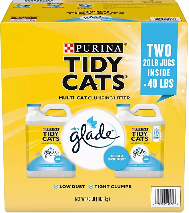 Purina Tidy Cats Clumping Litter with Glade Twin Pack (20 lb., 2 ct.) - Eshop House LLC