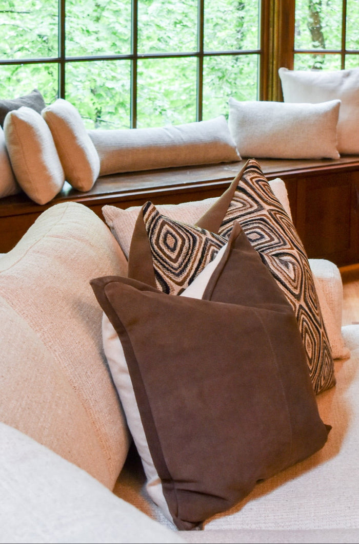 Rabun Suede Cocoa Pillow