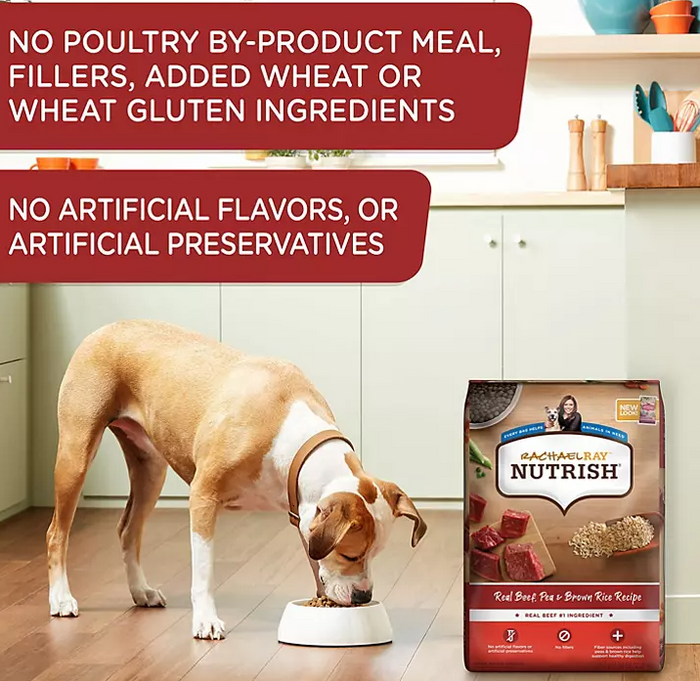 Rachael Ray Nutrish Dry Dog Food, Real Beef, Pea & Brown Rice Recipe (50 lbs.) - Eshop House LLC