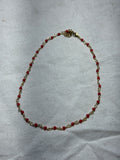 Red beaded wire wrapped