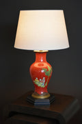 Red Chinoiserie Lamp