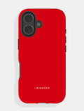 Red with Cream Solid Colour Ultra Protective iPhone Case Phone Cases Skinnydip London