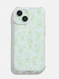 Regency Green Primrose Flowers Shock iPhone Case Phone Cases Skinnydip London