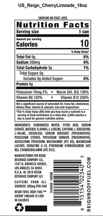 Reign Total Body Fuel Cherry Limeade (16 fl. oz., 12 pk.)