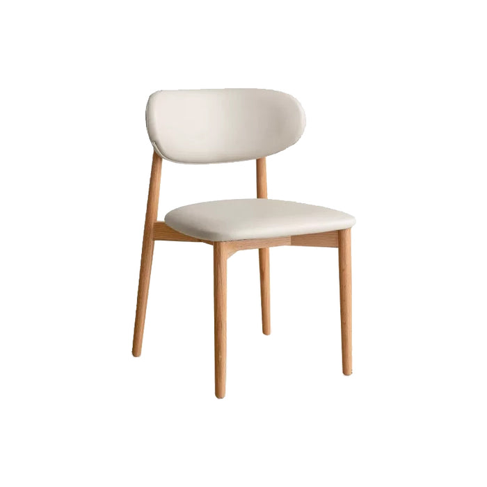 Rene Armless FAS-Graded Solid American Oak Wood Chair/Dining Chair with Upholstered Seat Cushion