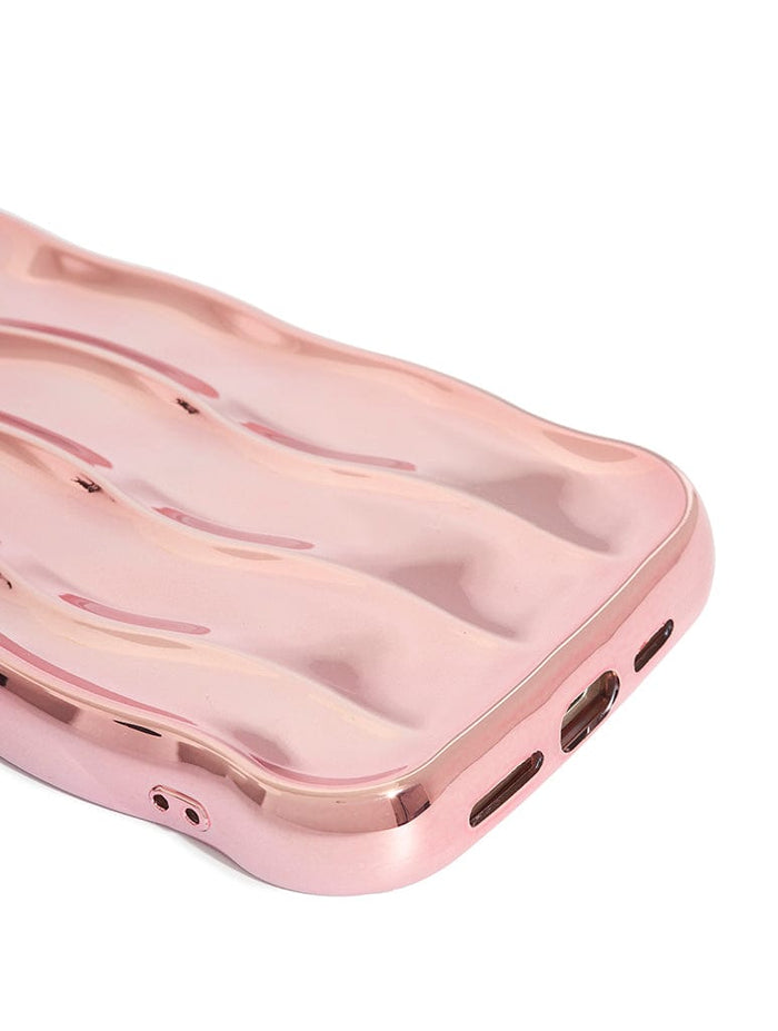 Rose Gold Chrome Ripple iPhone Case Phone Cases Custard London