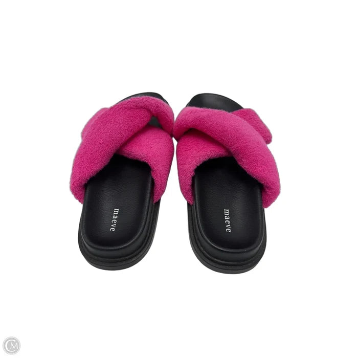 Sandals Flats By Maeve In Black & Pink, Size: 8