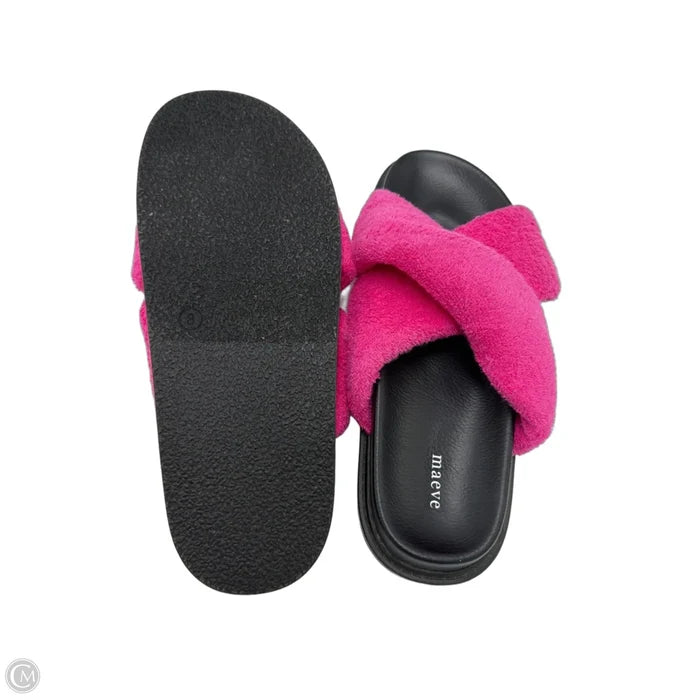Sandals Flats By Maeve In Black & Pink, Size: 8