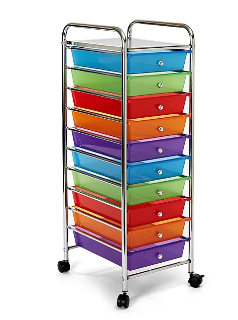 Seville Classics 10 Drawer Cart (Multiple Colors)
