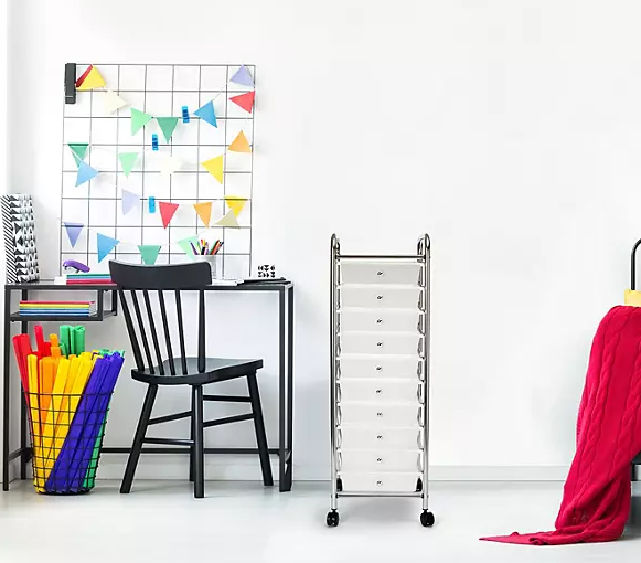 Seville Classics 10 Drawer Cart (Multiple Colors)