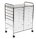 Seville Classics 12-Drawer Rolling Organizer Cart, 25.2" W x 15.2" D x 31.7" H
