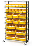 Seville Classics 24-Bin Rack with Wheels - Eshop House LLC