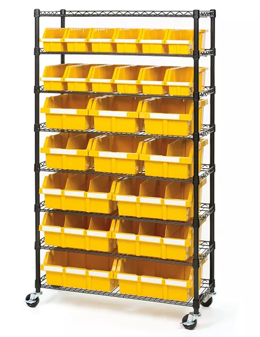 Seville Classics 24-Bin Rack with Wheels - Eshop House LLC