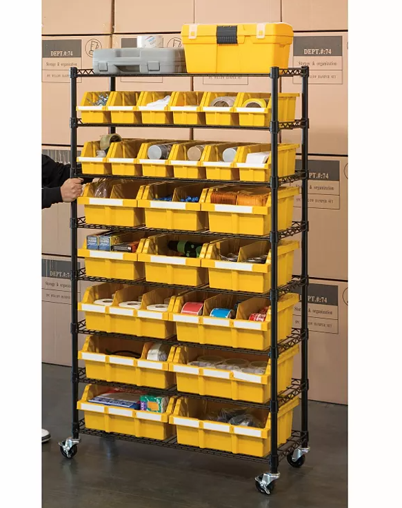 Seville Classics 24-Bin Rack with Wheels - Eshop House LLC