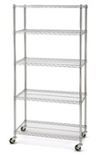 Seville Classics 5-Level UltraZinc Commercial Shelving (18" x 36" x 72"H) - Eshop House LLC