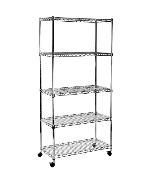 Seville Classics 5-Tier Steel Wire Shelving, 30" W x 14" D x 61.5" H