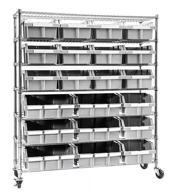 Seville Classics Commercial 7-Tier 21-Bin Extra-Large NSF-Certified Bin Rack - Eshop House LLC