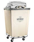Seville Classics Commercial Heavy-Duty Canvas Laundry Hamper with Wheels