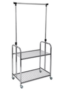 Seville Classics Home Adjustable 2-Shelf Steel Garment Rack, 31" W x 18" D