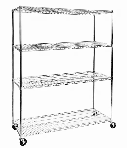 Seville Classics MEGA RACK 4-Tier NSF Steel Wire Shelving, 60" x 24" x 76" H