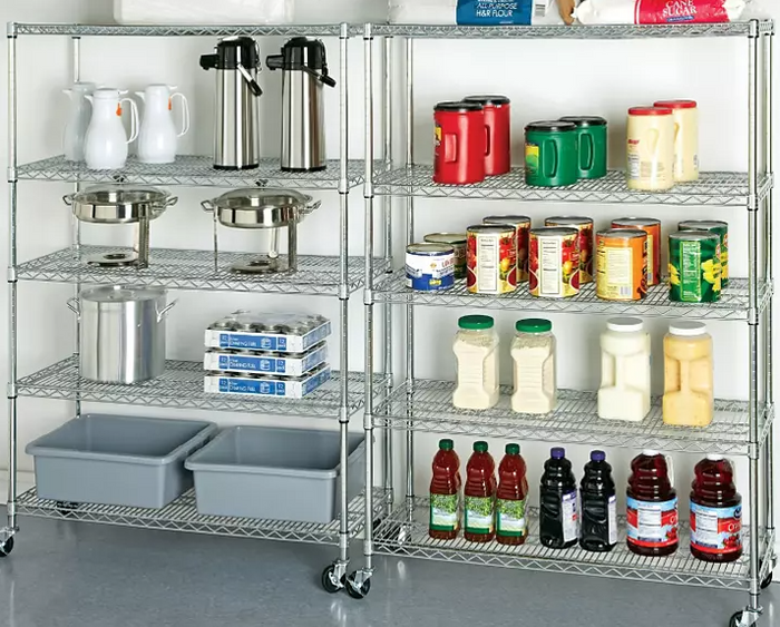 Seville Classics UltraDurable 5-Tier NSF Steel Shelving 48" x 24" x 72" H - Eshop House LLC