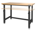 Seville Classics UltraHD® Height Adjustable Heavy Duty Workbench With Solid Wood Top, 48" x 24" - Eshop House LLC